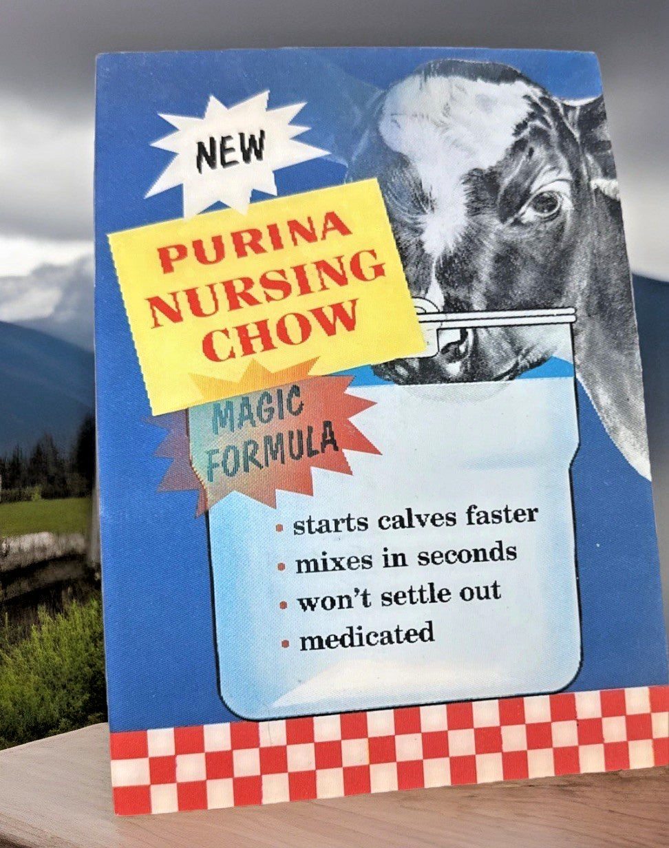 1964 baby calves Purina Nursing Chow Vari-Vue two-sided lenticular