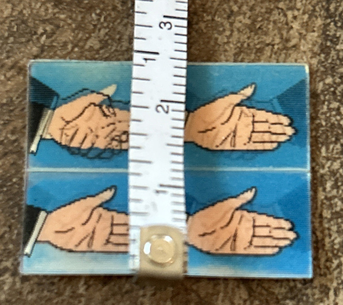 1960s Vari-Vue handshake uncut mini flicker ring inserts - photo 6