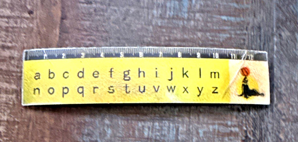 1950 Wonder View Lenticular Ruler Asian Market Upper & Lower case alpabet 6 Inch - photo 2