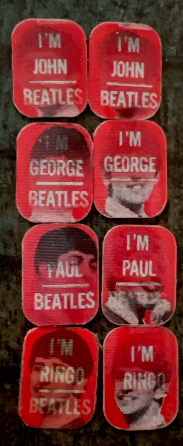 1960s Beatles vending Vari-Vue unused ring inserts set - photo 3