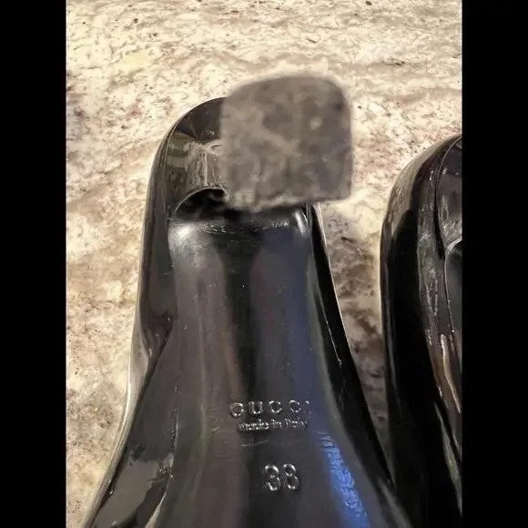 Vintage Gucci patent leather heels black size 38 - photo 6