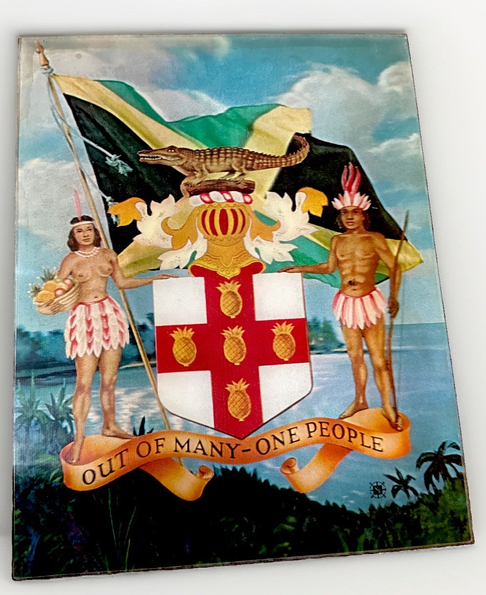 1962 Coat of Arms of Jamaica lenticular Vari-Vue 11x14