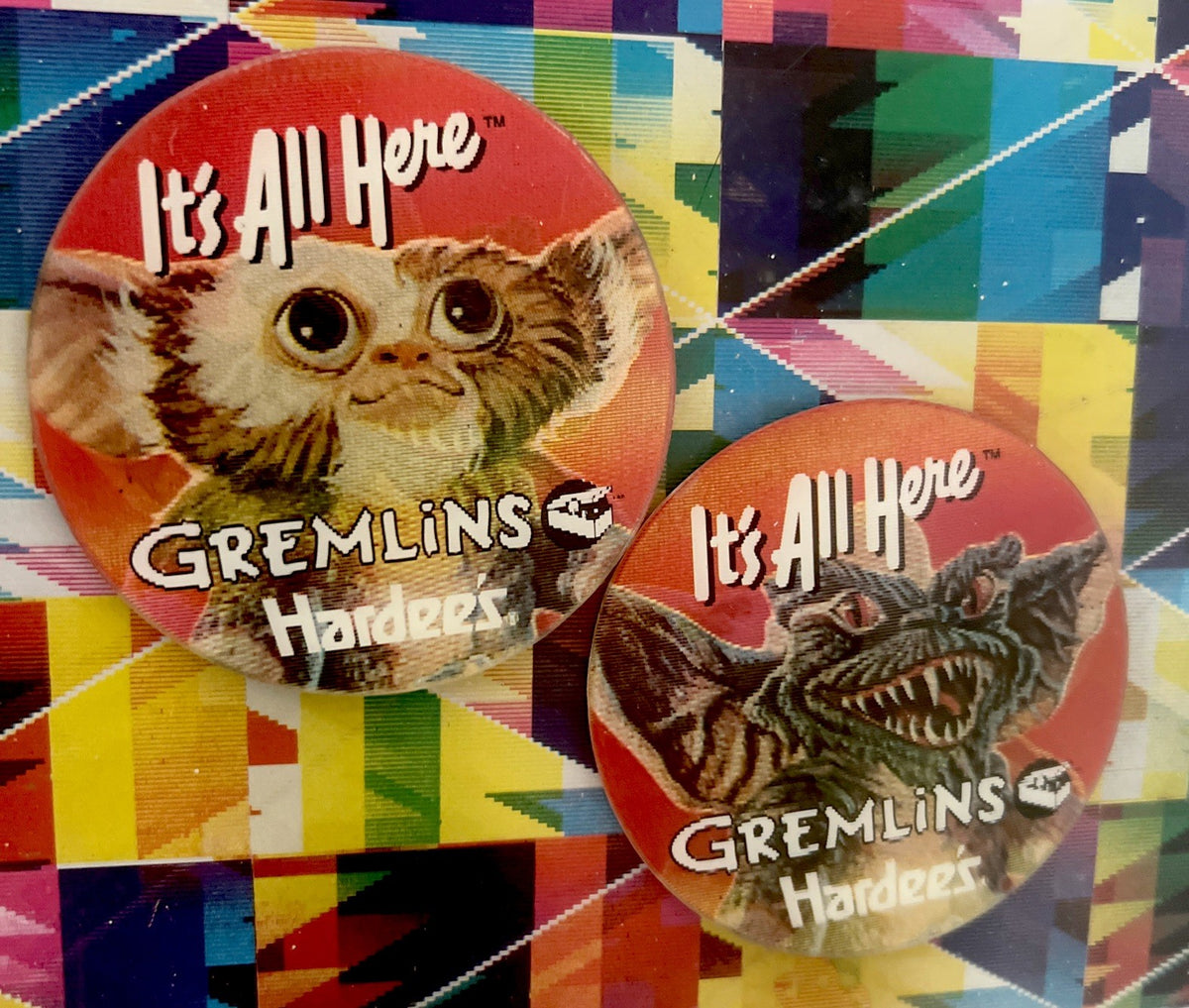 Gremlins Hardee's promotional employee premium Vari-Vue pin - photo 3