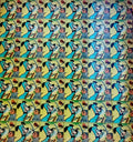 1960s Vari-Vue Huckleberry Hound uncut sheet of 42 lenticular flickers