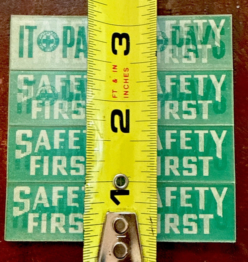 6 uncut Safety First It Pays Green Cross for Safety 1960s Vari-Vue Lenticular - photo 5