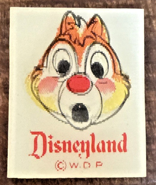 1960S DISNEYLAND VARI VUE FLICKER LENTICULAR SOUVENIR I.D TAG CHIP N DALE NOS - photo 2
