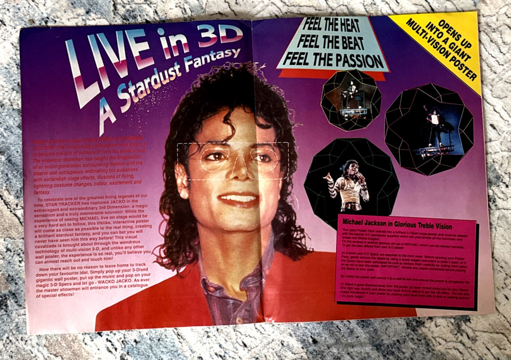 Michael Jackson THE SENSATIONAL 3D ENCOUNTER Poster Magazine - photo 3
