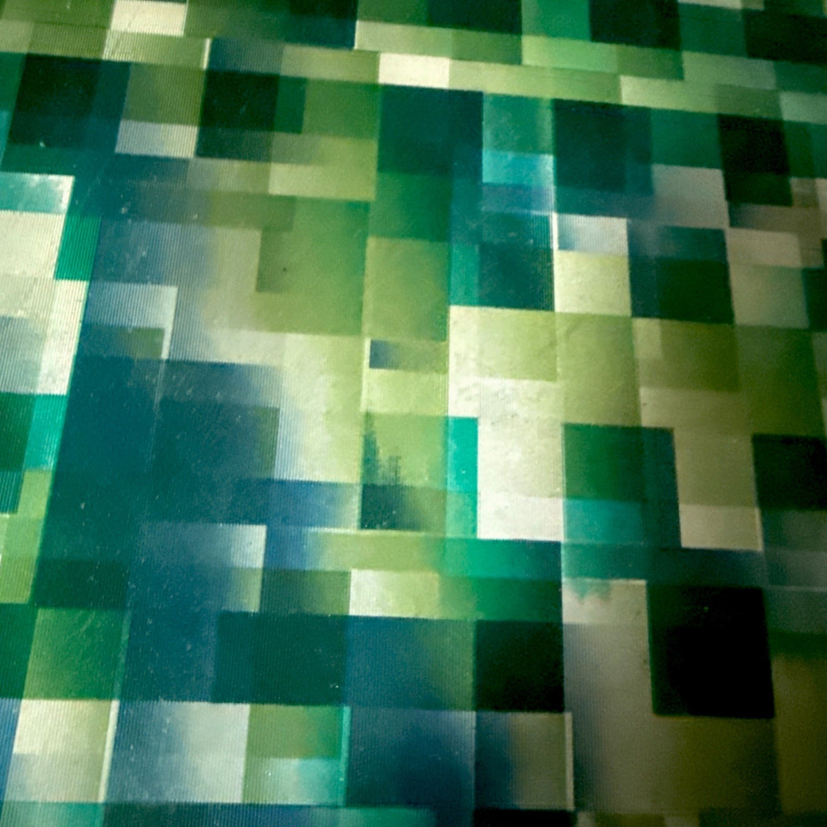 1960s Vari-Vue 3D lenticular moving motion green geometric 11x14 - photo 5