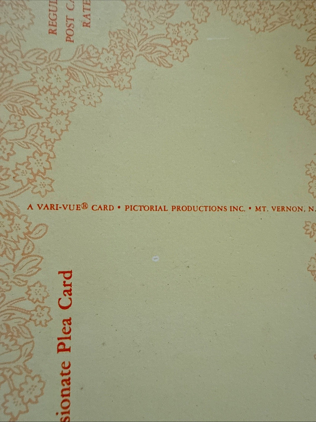 1970s Vari Vue Passionate Plea PLEASE SEND BREAD HIPPY PUN POSTCARD - photo 5