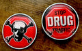 Vintage Vari-Vue 2-phase lenticular pin Stop Drug Traffic