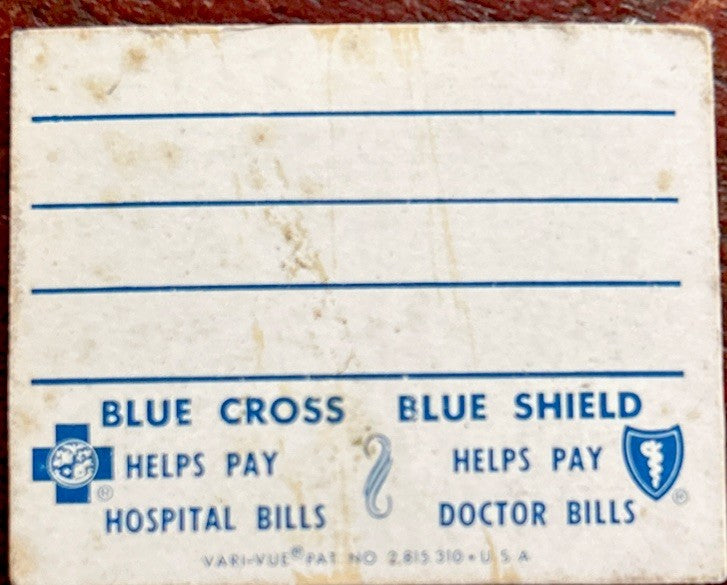 VTG 1960s VARI VUE BLUE CROSS BLUE SHIELD LENTICULAR NAME TAG NOS - photo 3