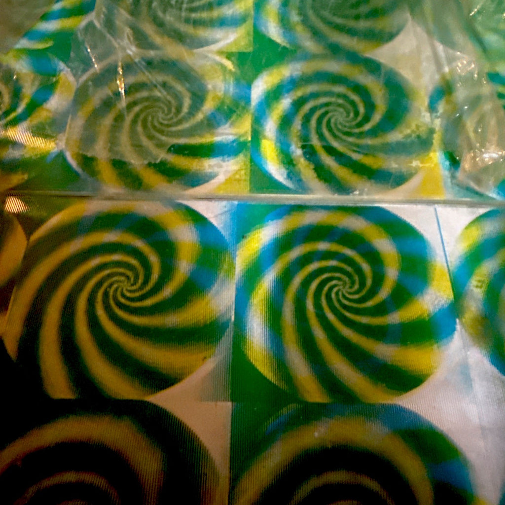 Vari-Vue psychedelic green swirls 14x16 moving motion lenticular picture - photo 11