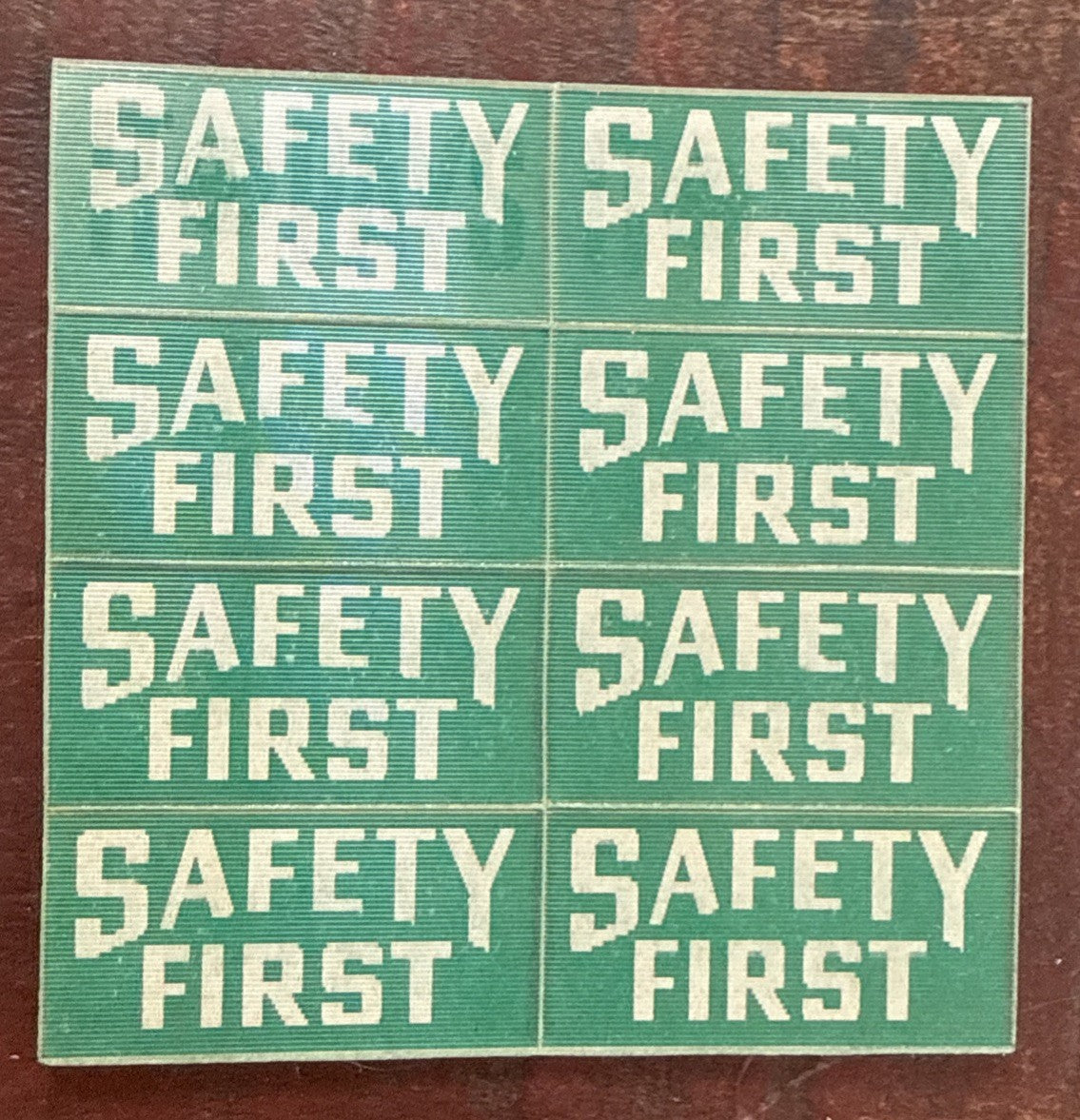 6 uncut Safety First It Pays Green Cross for Safety 1960s Vari-Vue Lenticular - photo 3