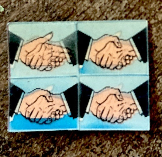1960s Vari-Vue handshake uncut mini flicker ring inserts