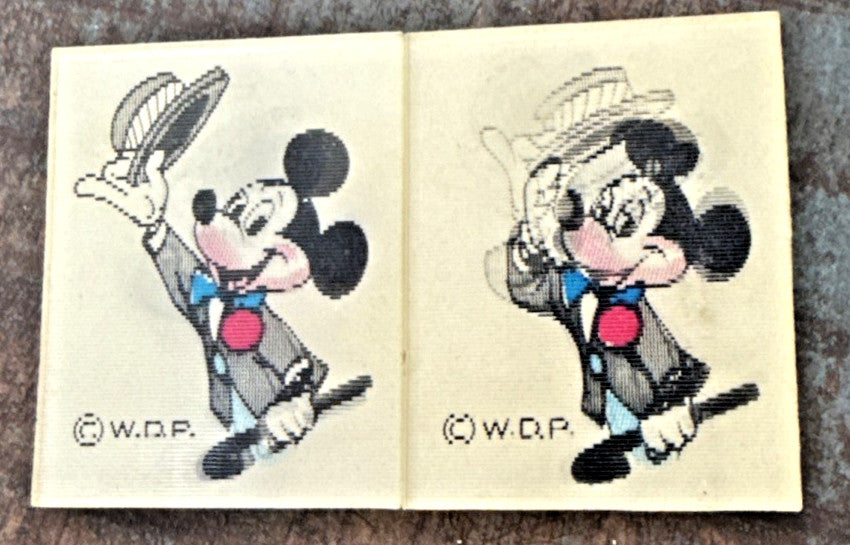 1960s Cheerios Mickey Mouse top hat Vari-Vue lenticular flicker toy prize