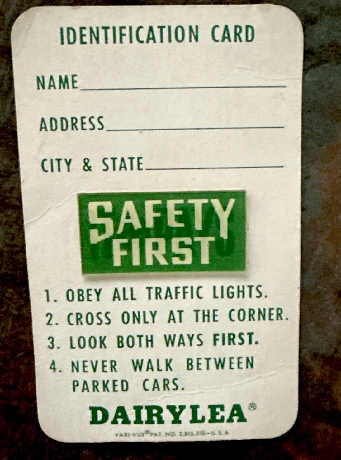 1950 VTG VARI VUE MISS DAIRYLEA ADVERTISING ID CARD WITH LENTICULAR INSERT RARE - photo 3