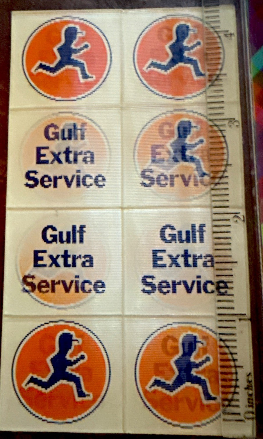 1970s Gulf Motor Oil Vari-Vue lenticular flickers uncut - photo 4