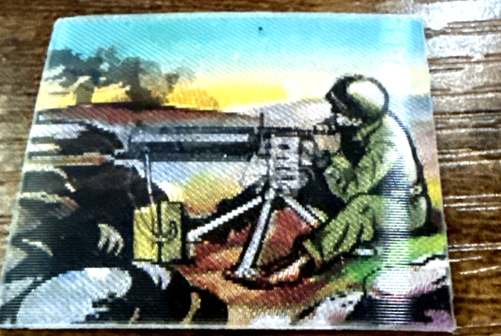 1960S VARI VUE MIO RARE WAR BATTLE SCENE SET OF 6 TILES FLICKERS LENTICULAR - photo 7