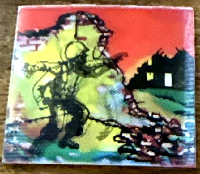 1960S VARI VUE MIO RARE WAR BATTLE SCENE SET OF 6 TILES FLICKERS LENTICULAR - photo 6