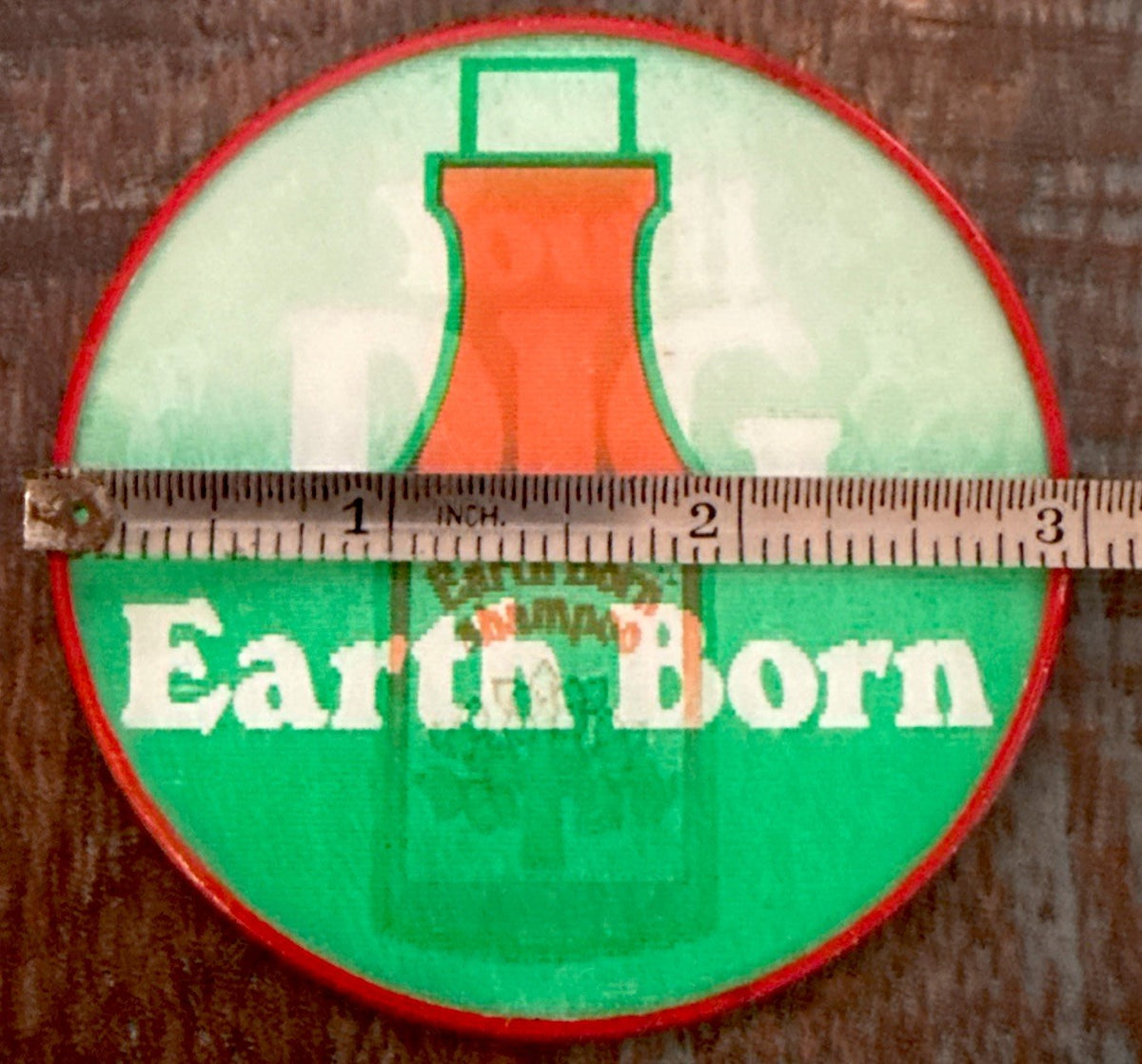 1970 EARTH BORN SHAMPOO VARI-VUE PINBACK BUTTON LENTICULAR RETRO ADVERTISING - photo 5