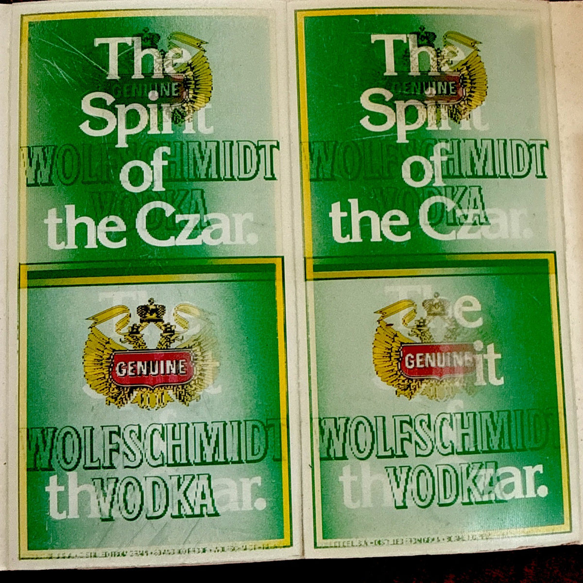 Rare Vtg Vari Vue lenticular WOLFSCHMIDT VODKA AD DISPLAY SHEET NOS - photo 2