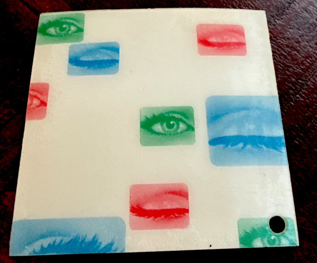 1960s salesman sample Vari-Vue lenticular moving eyes keychain - photo 2