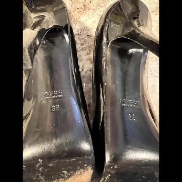 Vintage Gucci patent leather heels black size 38 - photo 5