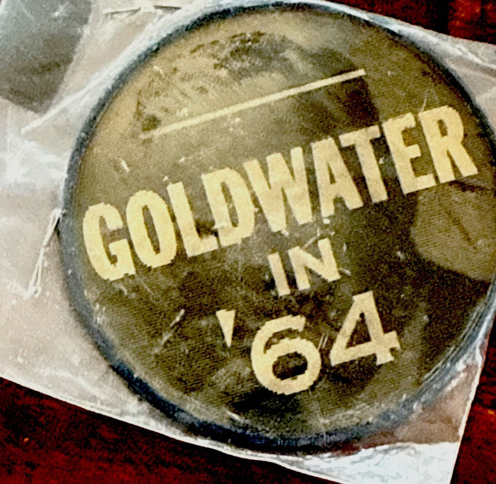 Barry Goldwater in 64 Vari-Vue political campaign lenticular pin
