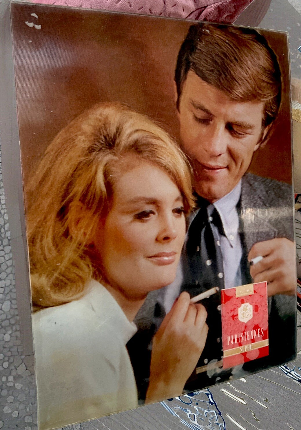 1960 RARE HTF PARISIENNES CIGARETTE AD 14X11 VARI-VUE 3-D LENTICULAR PICTURE NOS - photo 2