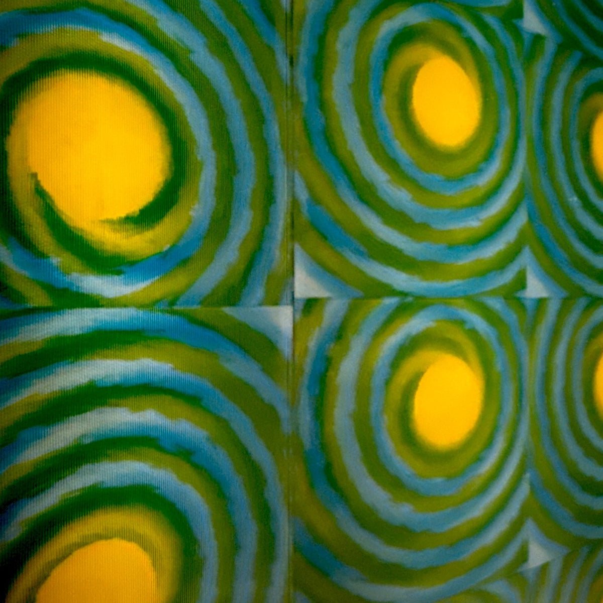 Groovy boho Vari-Vue geometric teal swirls lenticulars - photo 3