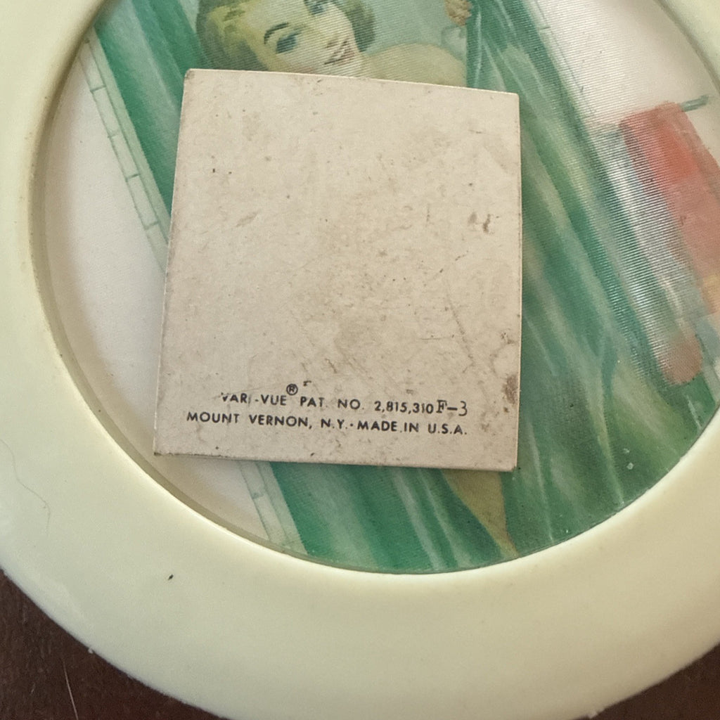1960s Vari-Vue risque woman in shower scene badge pins - photo 6