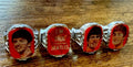 Vintage 1960s flasher flicker Beatles rings set of 4
