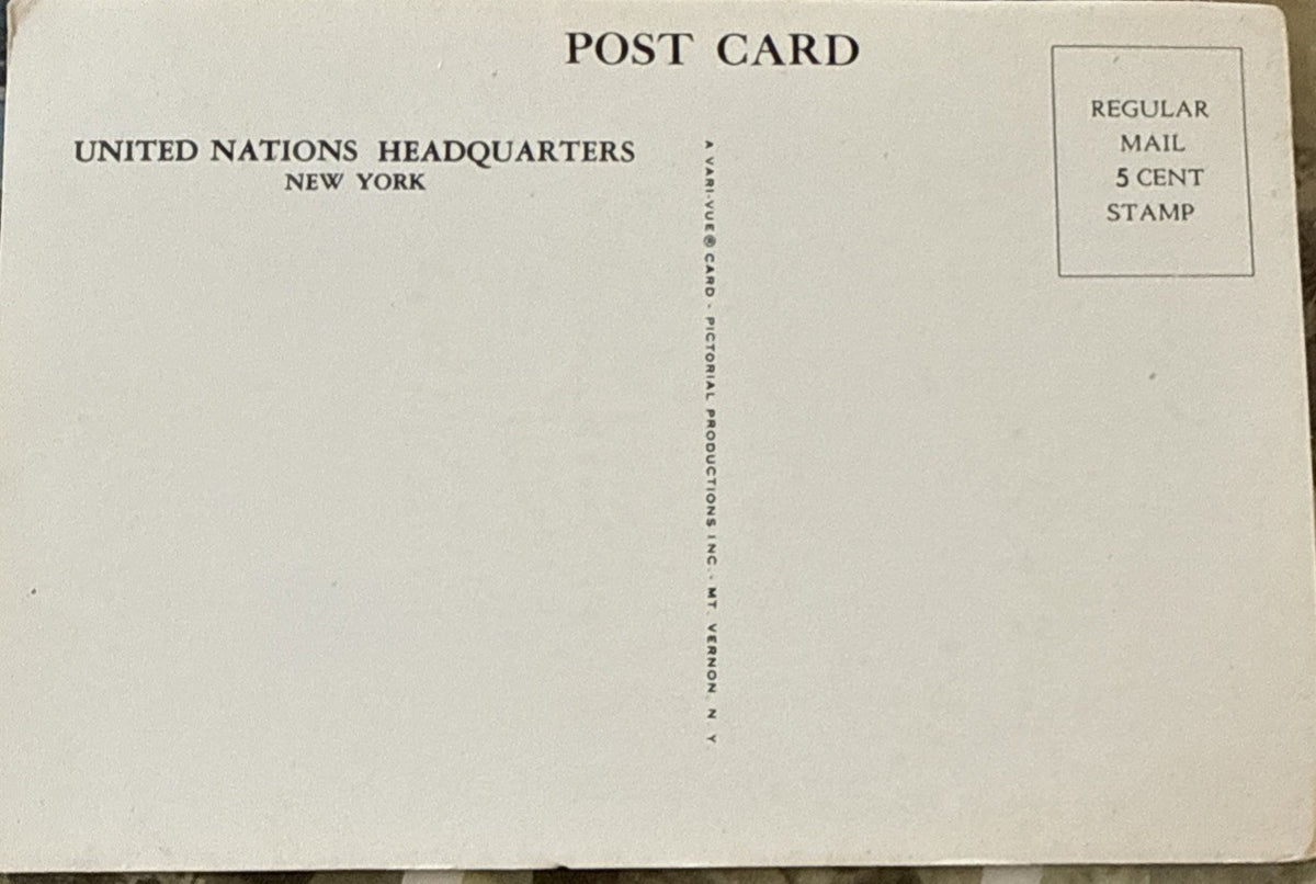 Vintage Vari-Vue unused postcards Greetings from NYC United Nations - photo 3