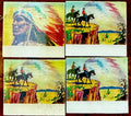 Indian chief and cowboys on hill small Vari-Vue lenticular flickers