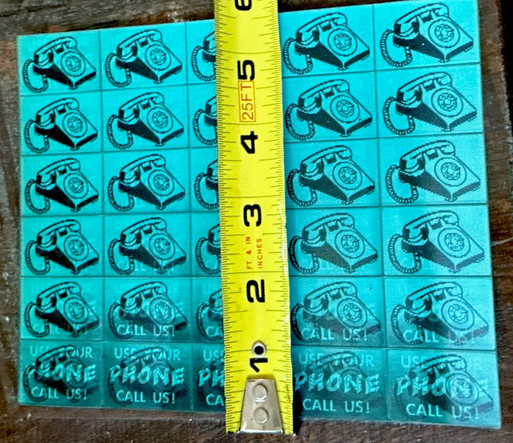 Vtg Retro 60s Vari Vue rare uncut sheet of 30 Use Your Phone Call Us ROTARY NOS - photo 5