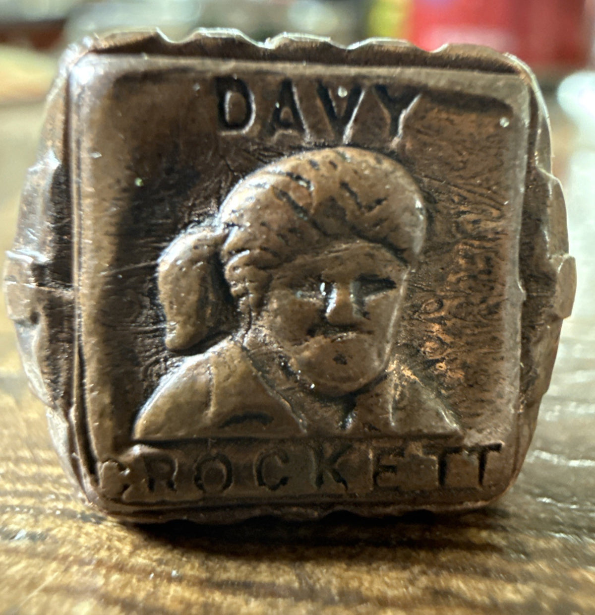 Vintage Davy Crockett toy ring 1950s