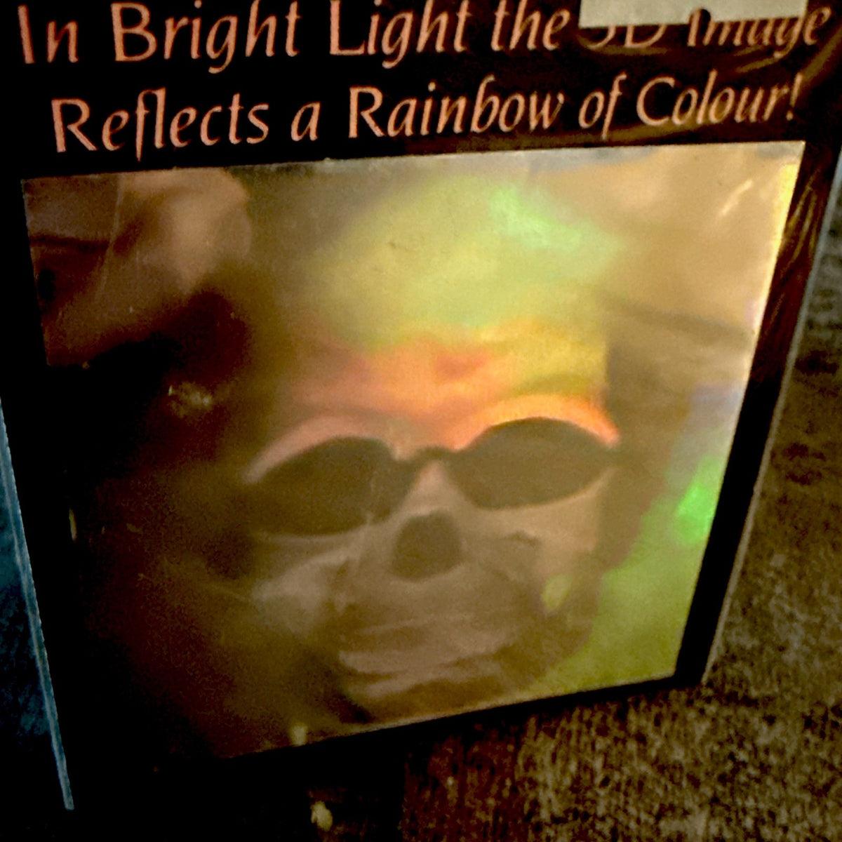 A.H Prismatic vintage hologram skull sticker new in package - photo 2