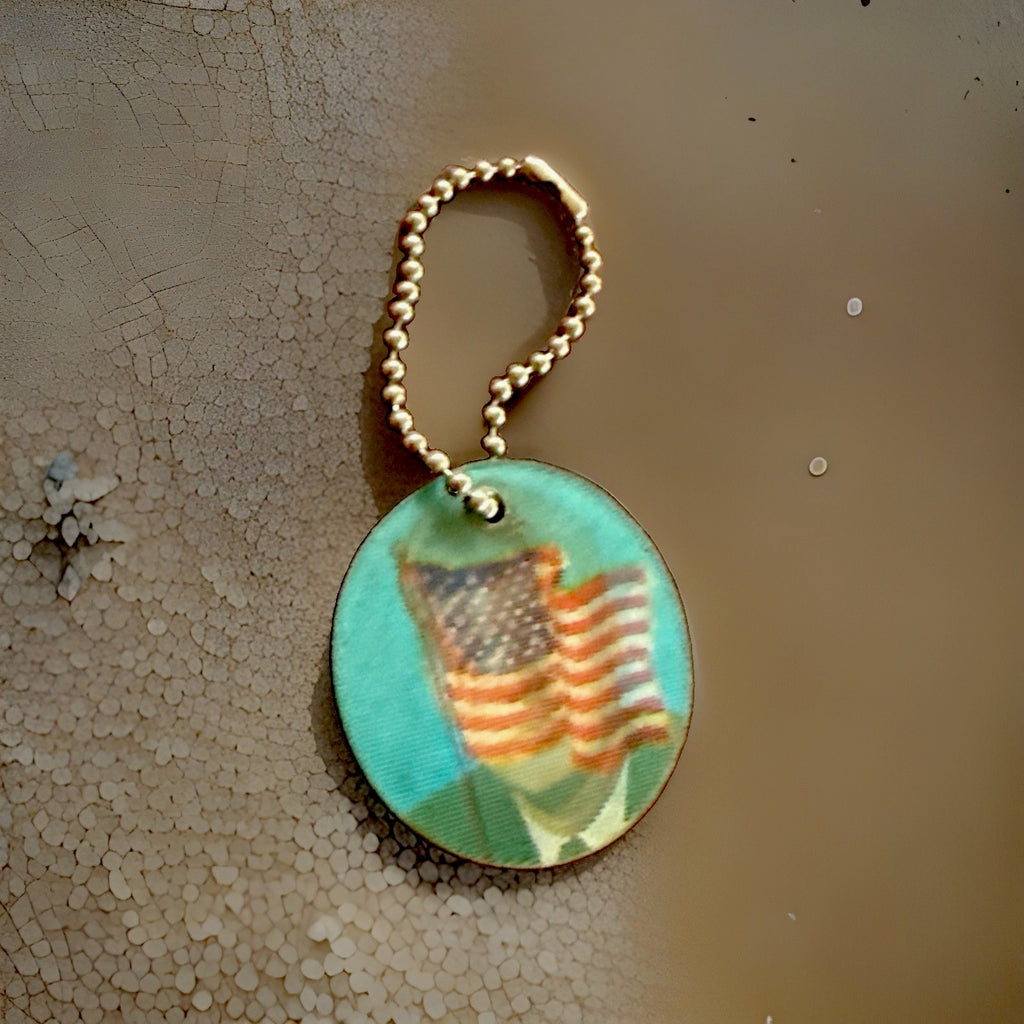 JFK lenticular keychain 1960s John F Kennedy - photo 2