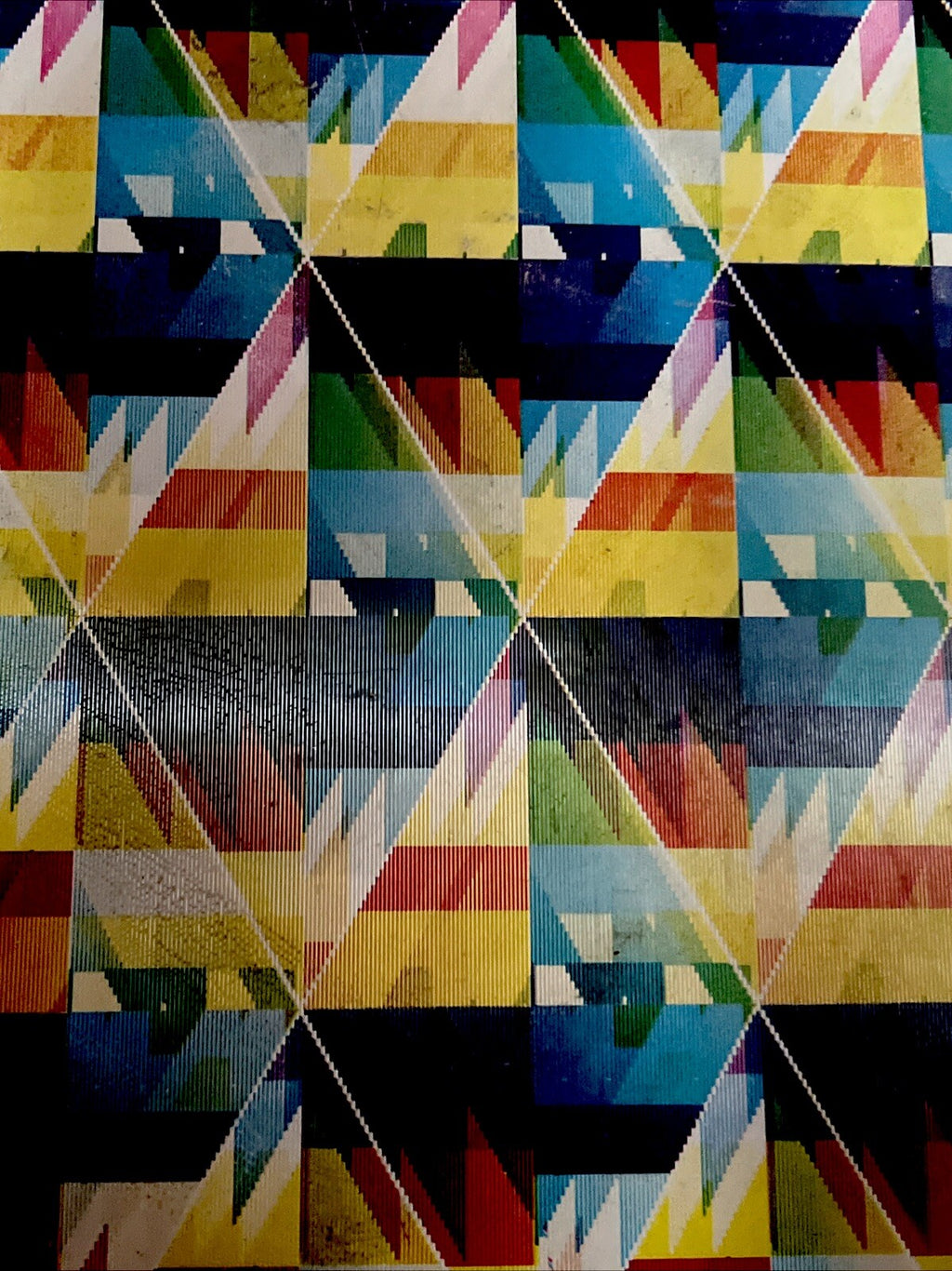 1960s Vari Vue psychedelic geometrical moving motion art 14x16 - photo 3