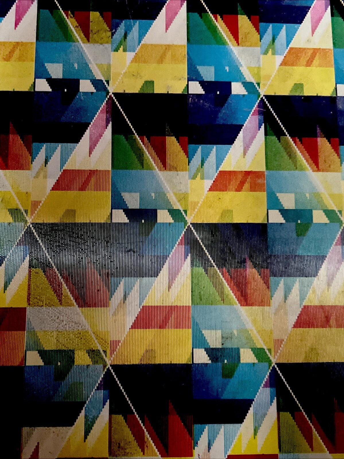 1960s Vari Vue psychedelic geometrical moving motion art 14x16 - photo 3