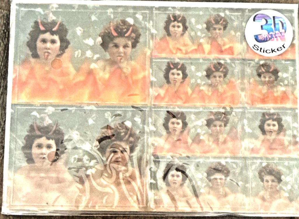 1990s German 3D lenticular stickers new in package