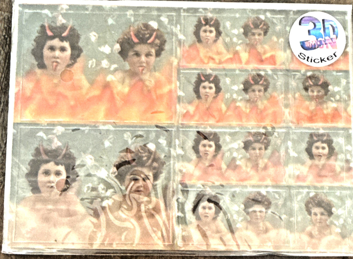 1990s German 3D lenticular stickers new in package