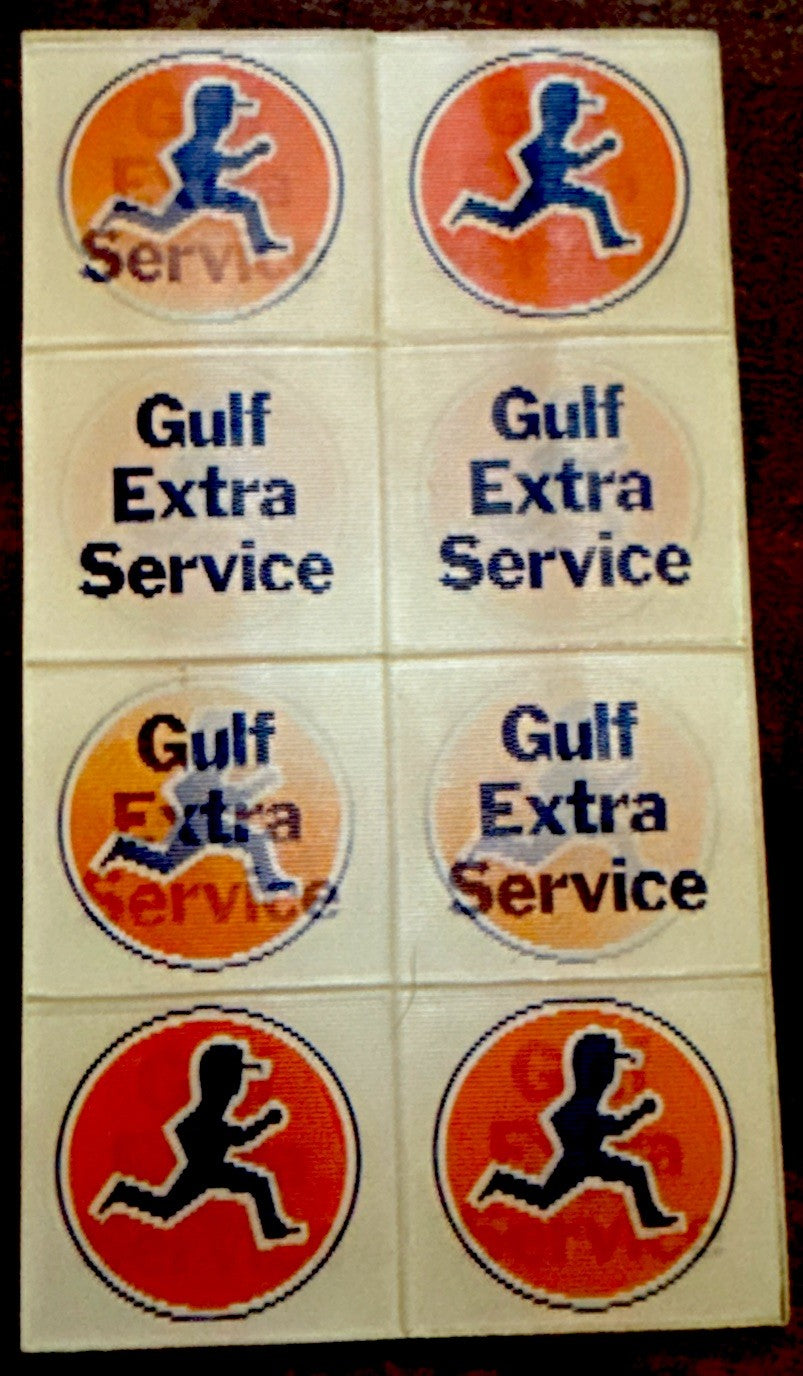 1970s Gulf Motor Oil Vari-Vue lenticular flickers uncut
