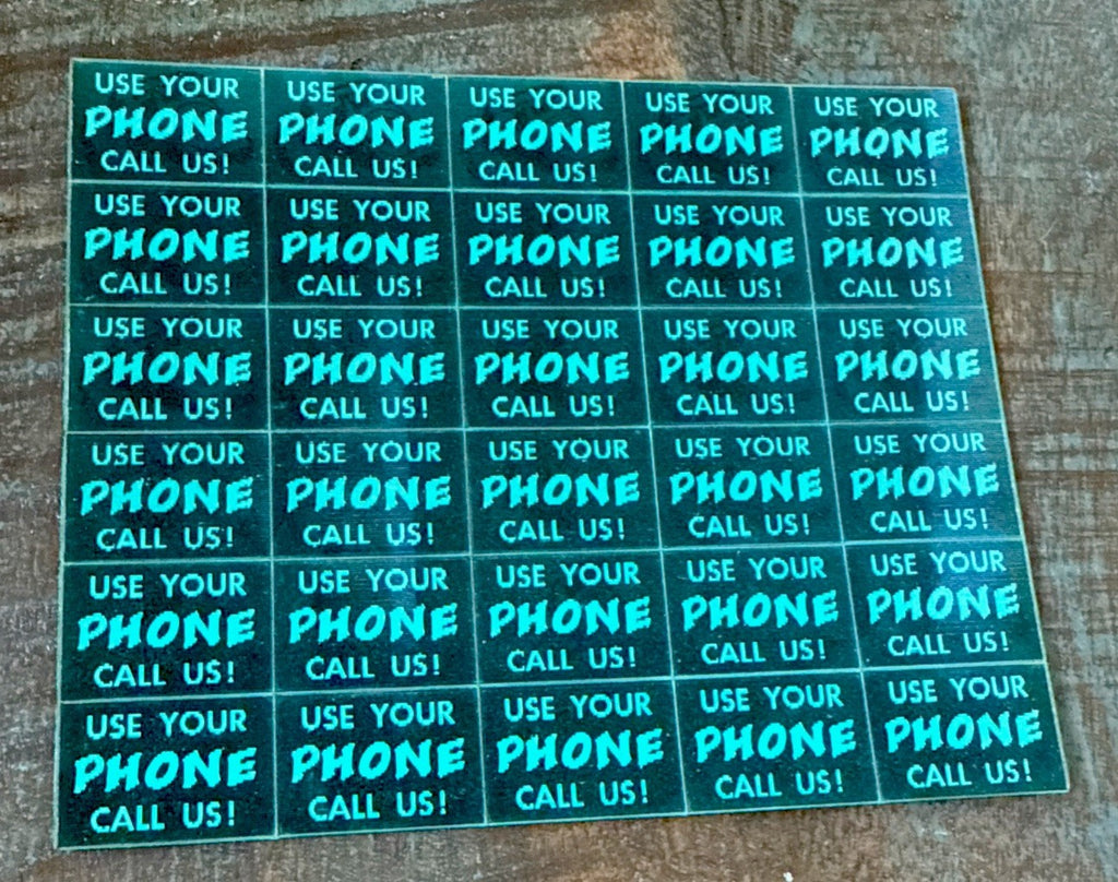 Vtg Retro 60s Vari Vue rare uncut sheet of 30 Use Your Phone Call Us ROTARY NOS - photo 3