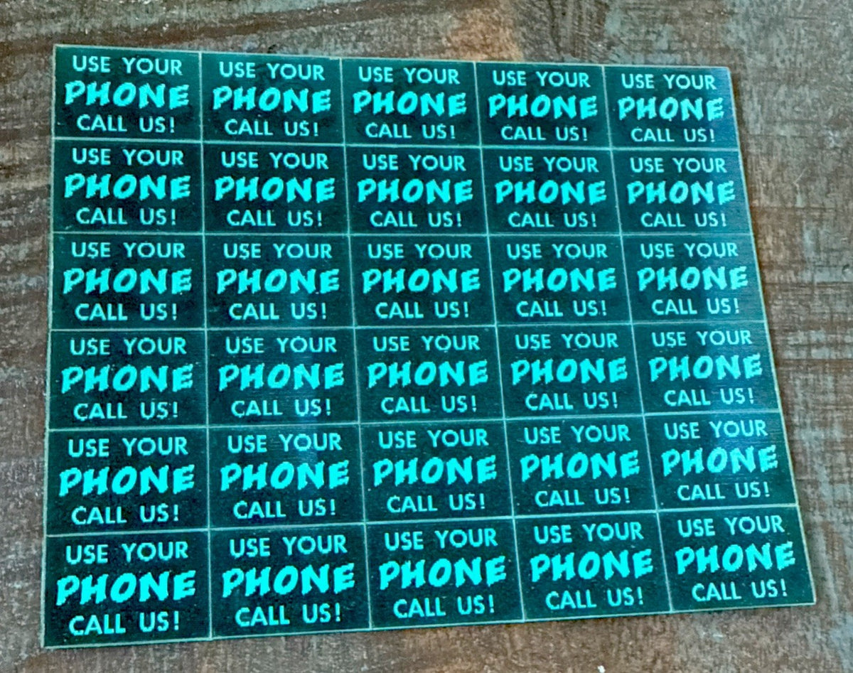 Vtg Retro 60s Vari Vue rare uncut sheet of 30 Use Your Phone Call Us ROTARY NOS - photo 3