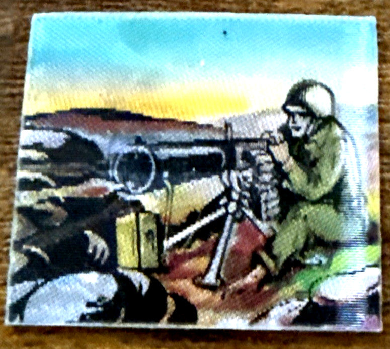 1960S VARI VUE MIO RARE WAR BATTLE SCENE SET OF 6 TILES FLICKERS LENTICULAR - photo 8