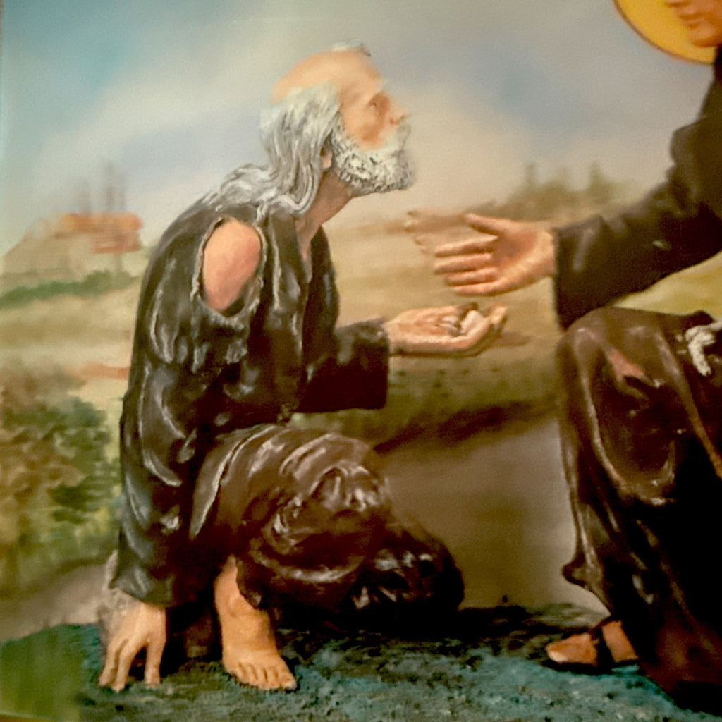 Vintage German Toppan lenticular S. Antonio with beggar - photo 2