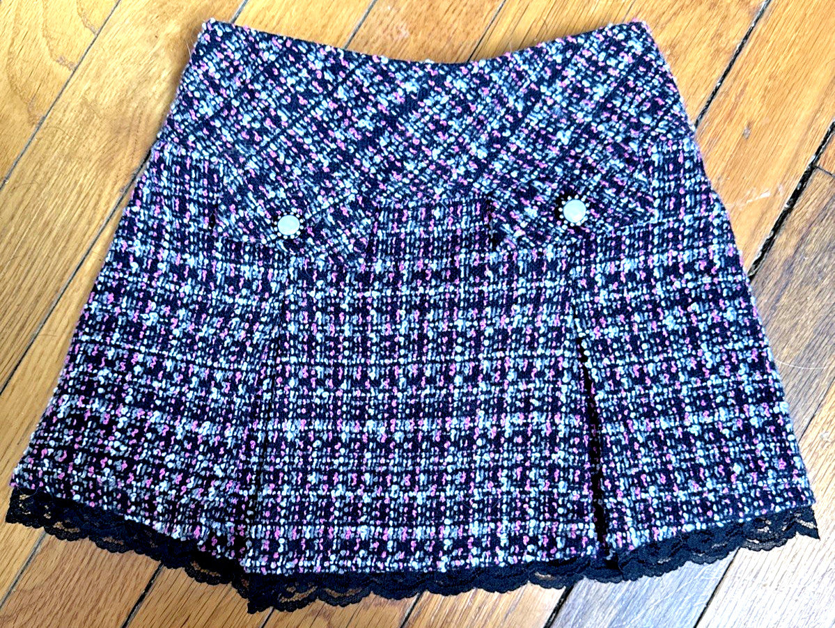 Black tweed with lace skirt size 4T