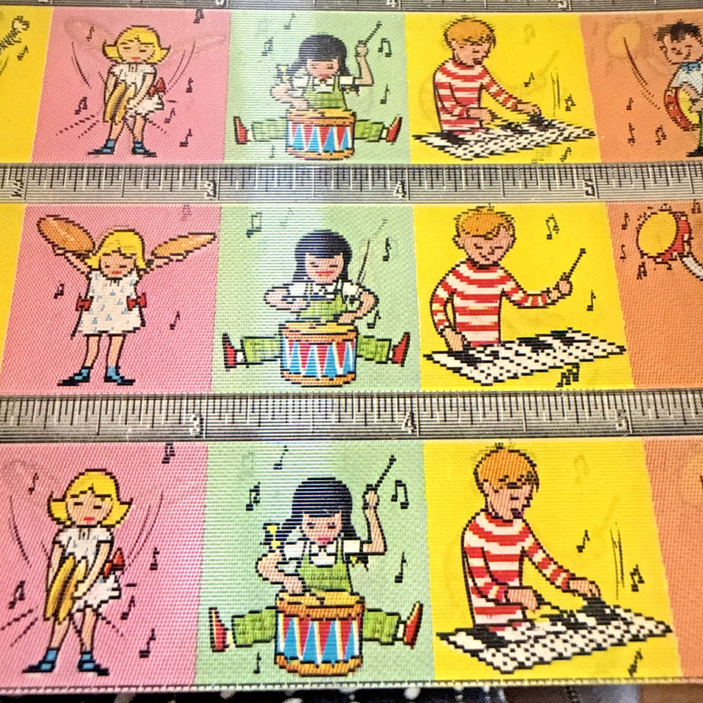 Vari-Vue 1950s musician children uncut lenticular ruler sheets - photo 3