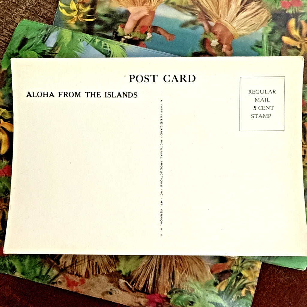12 PC LOT 1950s VARI VUE LENTICULAR HAWAII ALOHA HULA GIRLS UNUSED POSTCARDS NOS - photo 6